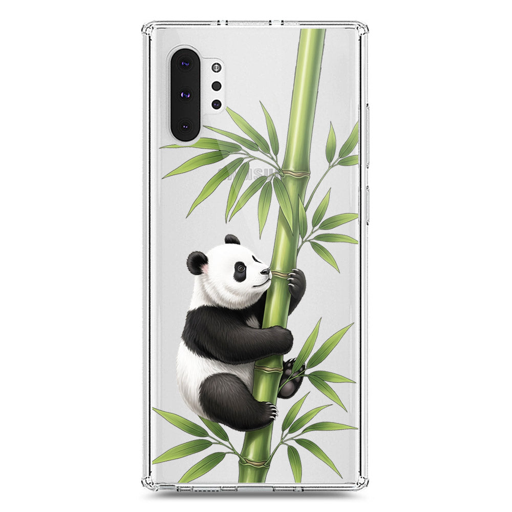 Samsung Galaxy Note 10 Plus Cover -Dreamy Panda Series - Clear Phone Case - Soft Silicon Borders
