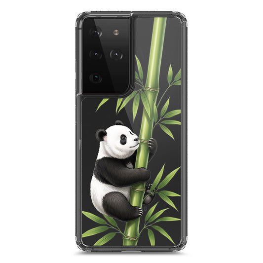 Samsung Galaxy S21 Ultra 5G Cover -Dreamy Panda Series - Clear Phone Case - Soft Silicon Borders