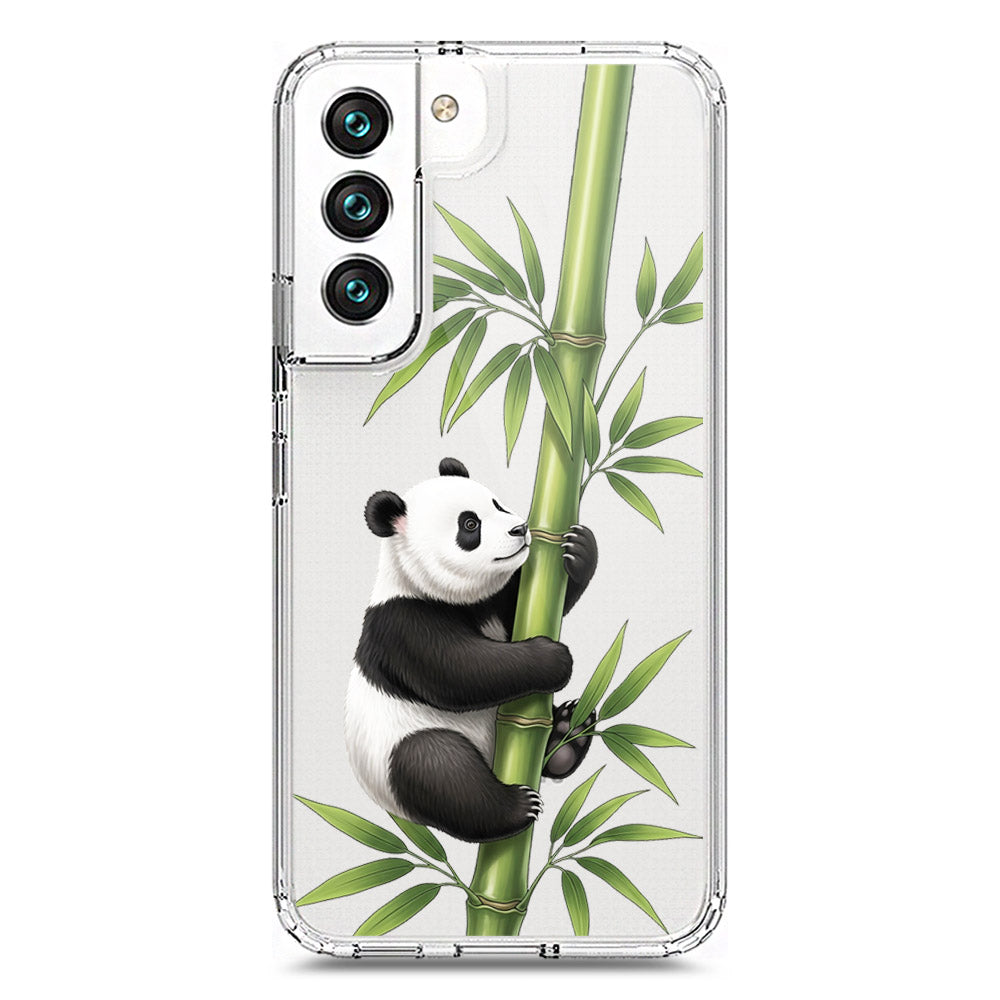 Samsung Galaxy S22 5G Cover -Dreamy Panda Series - Clear Phone Case - Soft Silicon Borders
