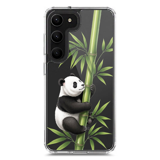 Samsung Galaxy S23 Plus 5G Cover -Dreamy Panda Series - Clear Phone Case - Soft Silicon Borders