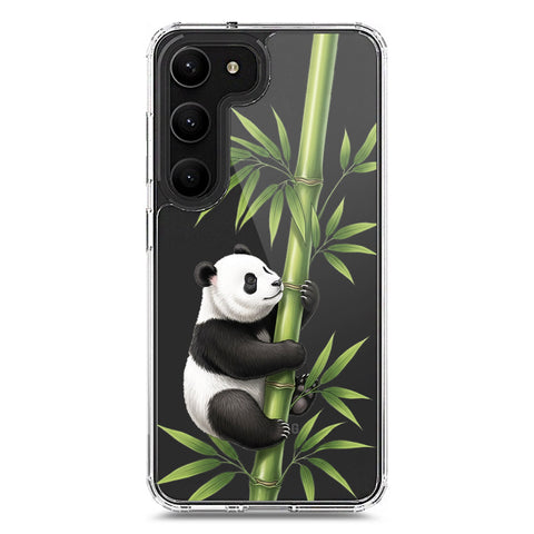 Samsung Galaxy S23 Plus 5G Cover -Dreamy Panda Series - Clear Phone Case - Soft Silicon Borders