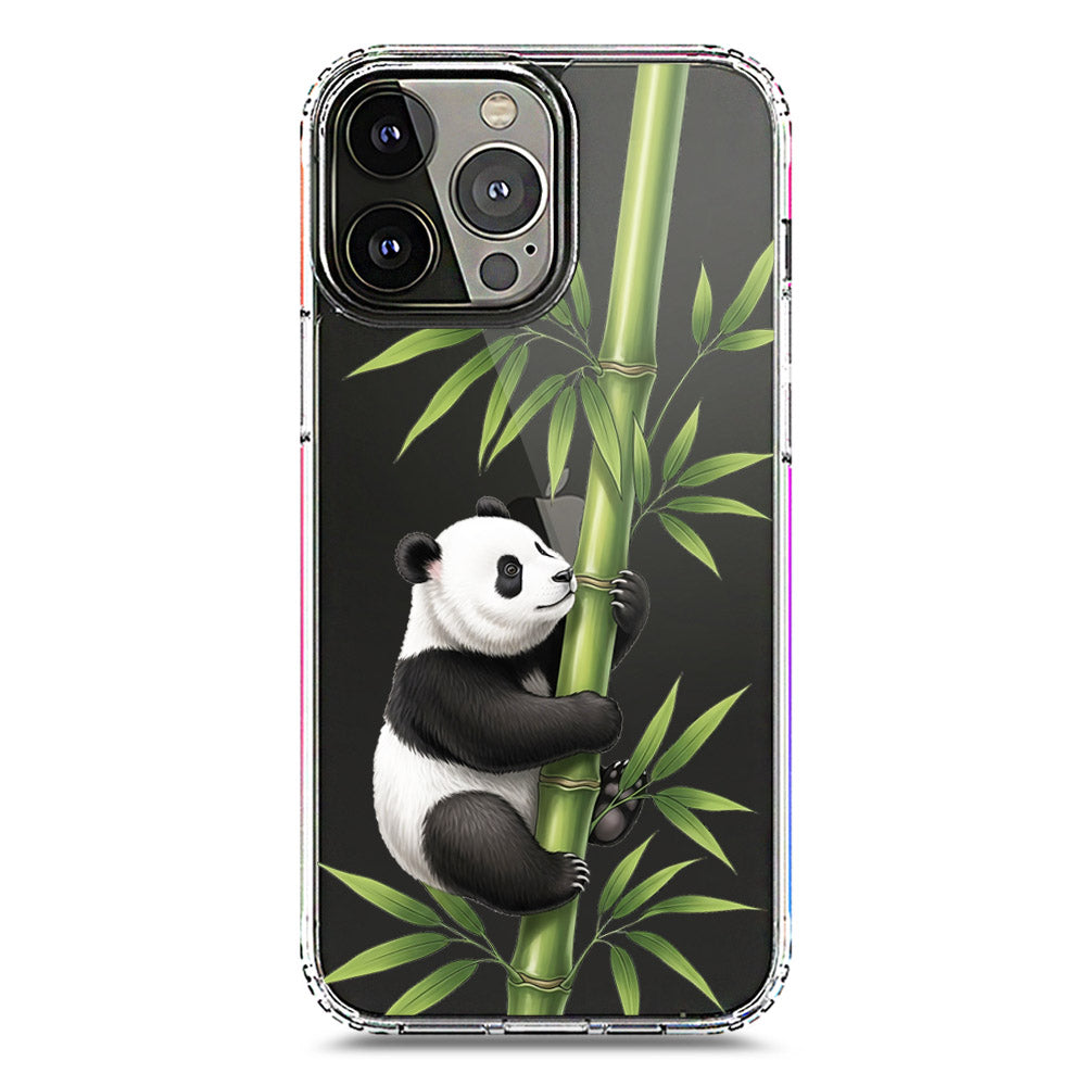 iPhone 13 Pro Max Cover -Dreamy Panda Series - Clear Phone Case - Soft Silicon Borders
