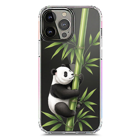 iPhone 13 Pro Max Cover -Dreamy Panda Series - Clear Phone Case - Soft Silicon Borders