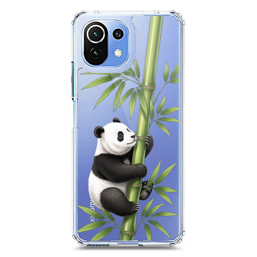 Xiaomi 11 Lite 5G NE Cover -Dreamy Panda Series - Clear Phone Case - Soft Silicon Borders