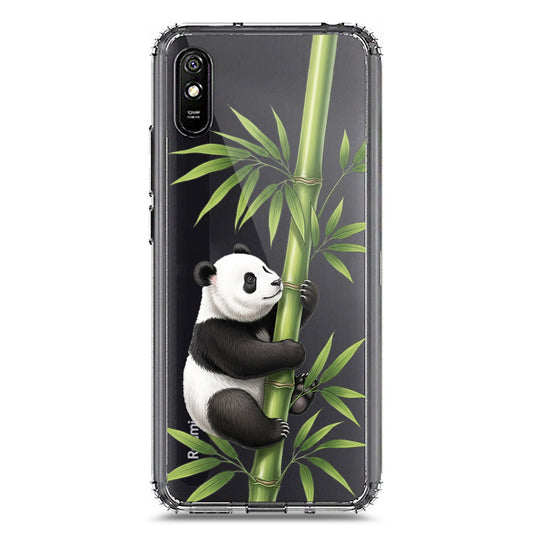 Xiaomi Redmi 9A Cover -Dreamy Panda Series - Clear Phone Case - Soft Silicon Borders
