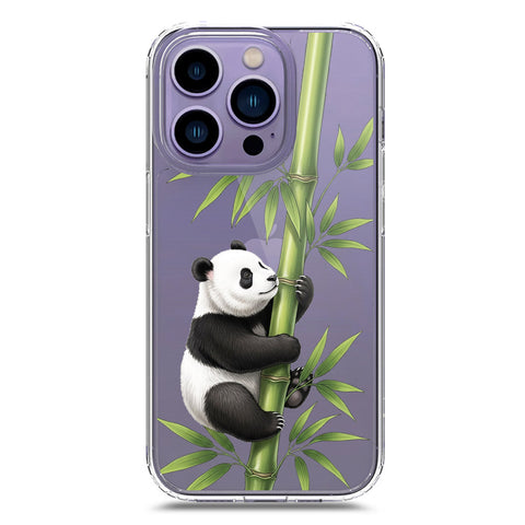 iPhone 14 Pro Max Cover -Dreamy Panda Series - Clear Phone Case - Soft Silicon Borders