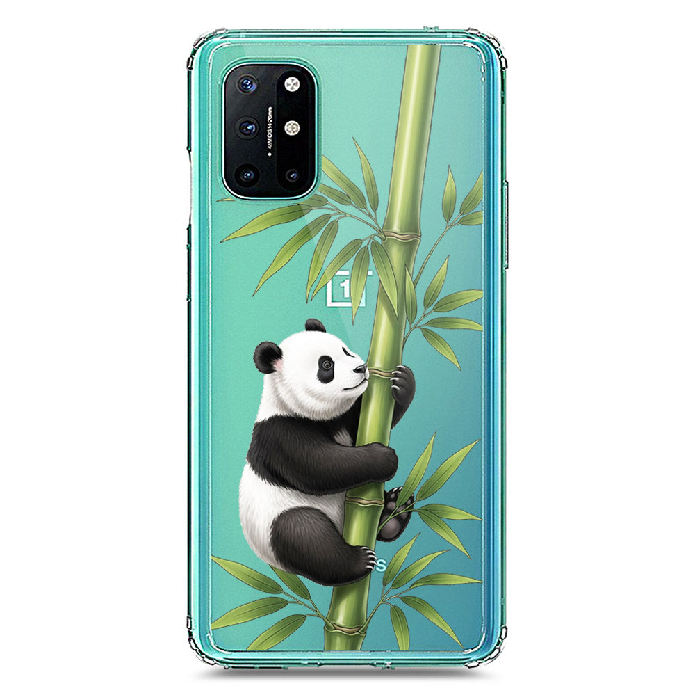 OnePlus 8T Cover -Dreamy Panda Series - Clear Phone Case - Soft Silicon Borders