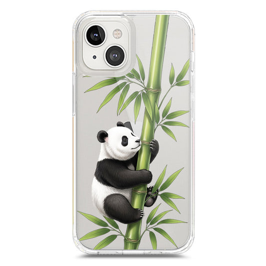 iPhone 13 Mini Cover -Dreamy Panda Series - Clear Phone Case - Soft Silicon Borders