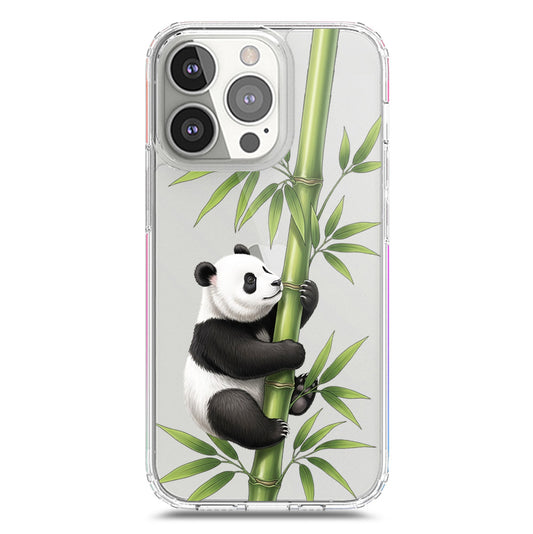 iPhone 13 Pro Cover -Dreamy Panda Series - Clear Phone Case - Soft Silicon Borders