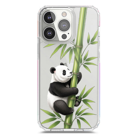 iPhone 13 Pro Cover -Dreamy Panda Series - Clear Phone Case - Soft Silicon Borders