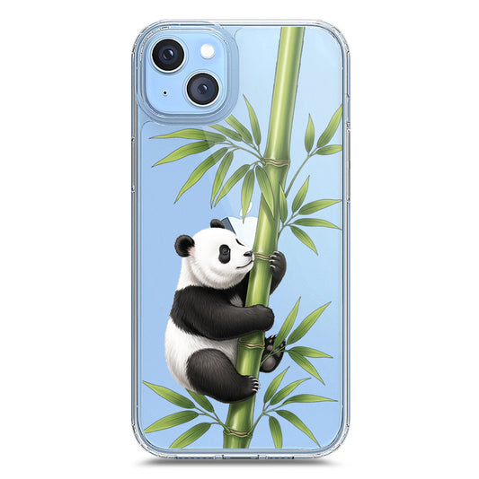 iPhone 14 Plus Cover -Dreamy Panda Series - Clear Phone Case - Soft Silicon Borders