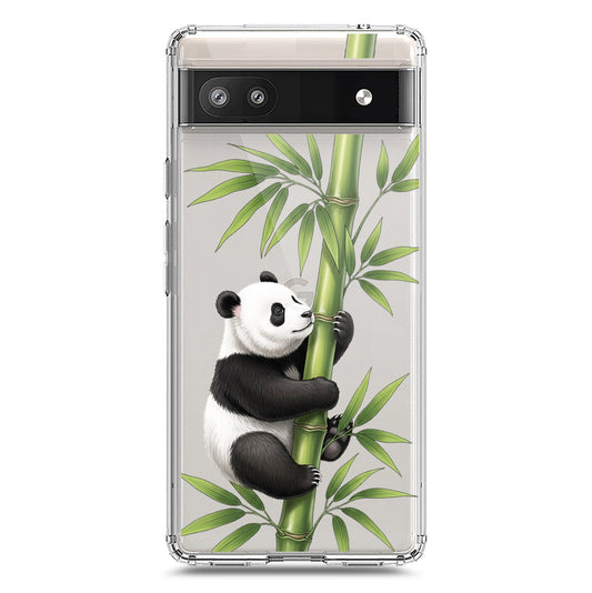 Google Pixel 6 Cover -Dreamy Panda Series - Clear Phone Case - Soft Silicon Borders