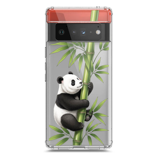 Google Pixel 6 Pro Cover -Dreamy Panda Series - Clear Phone Case - Soft Silicon Borders