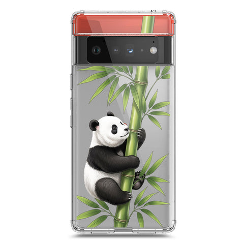 Google Pixel 6 Pro Cover -Dreamy Panda Series - Clear Phone Case - Soft Silicon Borders