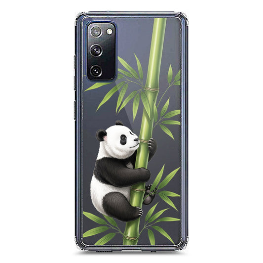 Samsung Galaxy S20 Cover -Dreamy Panda Series - Clear Phone Case - Soft Silicon Borders