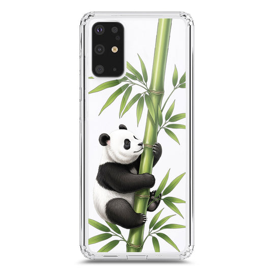 Samsung Galaxy S20 Plus Cover -Dreamy Panda Series - Clear Phone Case - Soft Silicon Borders