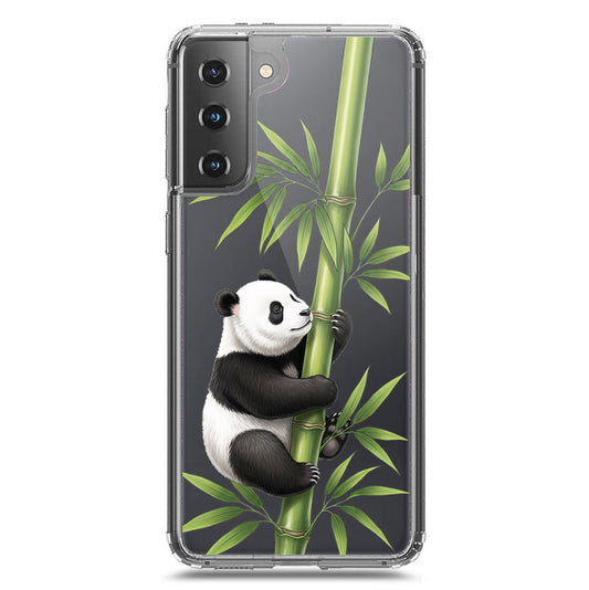 Samsung Galaxy S21 Plus 5G Cover -Dreamy Panda Series - Clear Phone Case - Soft Silicon Borders