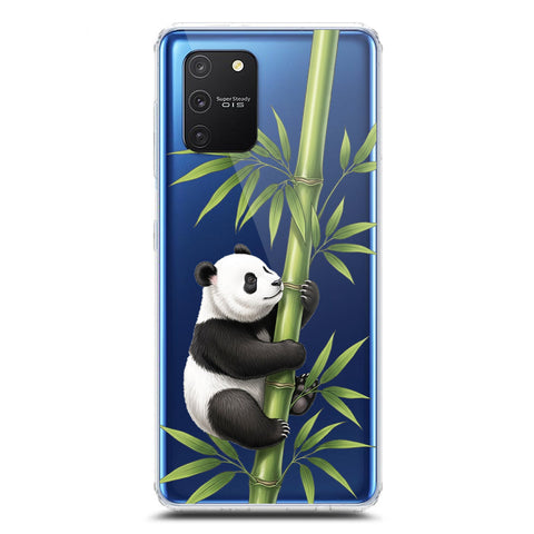 Samsung Galaxy A91 Cover -Dreamy Panda Series - Clear Phone Case - Soft Silicon Borders