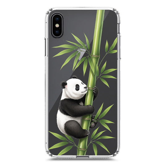 iPhone XS Max Cover -Dreamy Panda Series - Clear Phone Case - Soft Silicon Borders