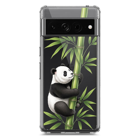 Google Pixel 7 Pro Cover -Dreamy Panda Series - Clear Phone Case - Soft Silicon Borders