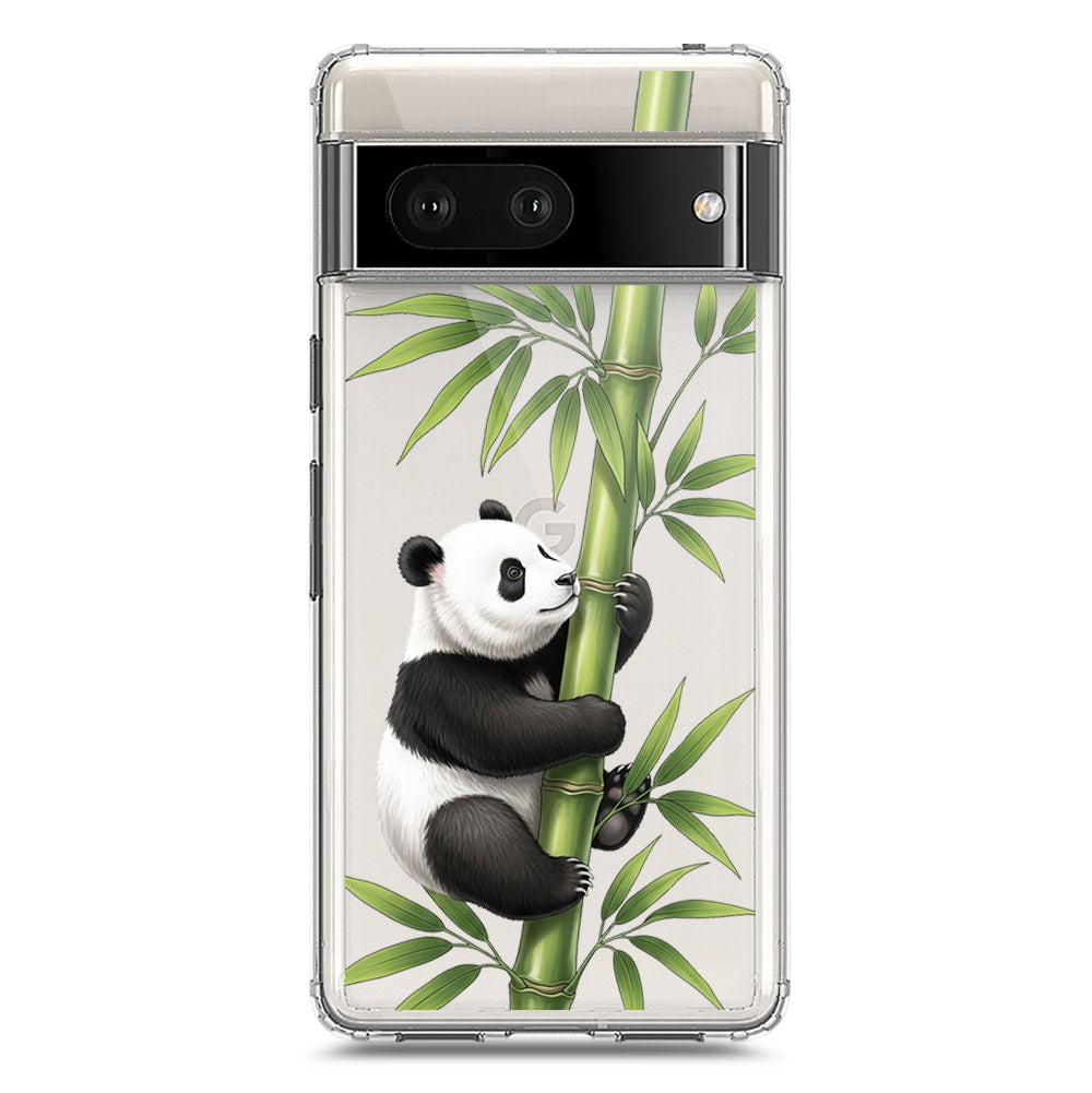 Google Pixel 7 Cover -Dreamy Panda Series - Clear Phone Case - Soft Silicon Borders
