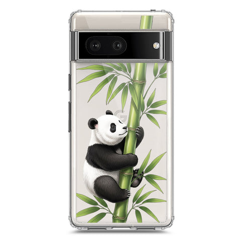 Google Pixel 7 Cover -Dreamy Panda Series - Clear Phone Case - Soft Silicon Borders