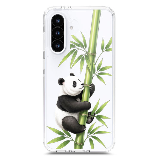 Samsung Galaxy F17 Cover -Dreamy Panda Series - Clear Phone Case - Soft Silicon Borders