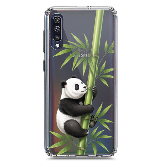 Samsung Galaxy A50 Cover -Dreamy Panda Series - Clear Phone Case - Soft Silicon Borders