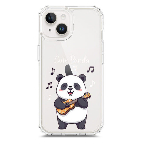 iPhone 15 Plus Cover -Dreamy Panda Series - Clear Phone Case - Soft Silicon Borders