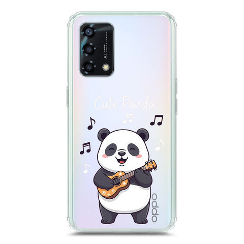 Oppo F19 Cover -Dreamy Panda Series - Clear Phone Case - Soft Silicon Borders
