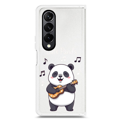 Samsung Galaxy Z Fold 4 5G Cover -Dreamy Panda Series - Clear Phone Case - Soft Silicon Borders