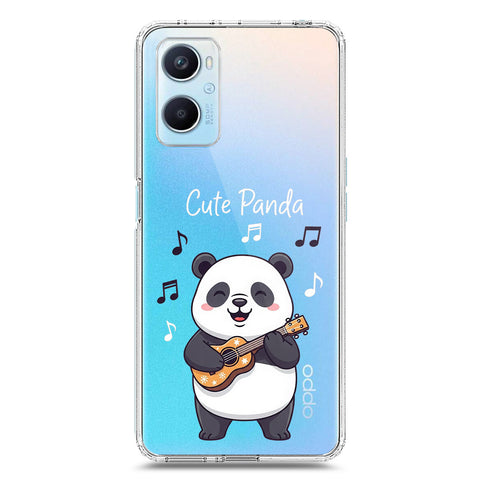Oppo A96 4G Cover -Dreamy Panda Series - Clear Phone Case - Soft Silicon Borders