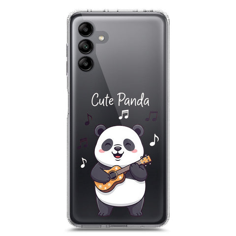 Samsung Galaxy A04s Cover -Dreamy Panda Series - Clear Phone Case - Soft Silicon Borders