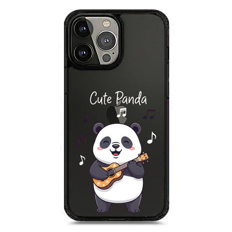 iPhone 13 Pro Max - Black - Cover -Dreamy Panda Series - Clear Phone Case - Soft Silicon Borders