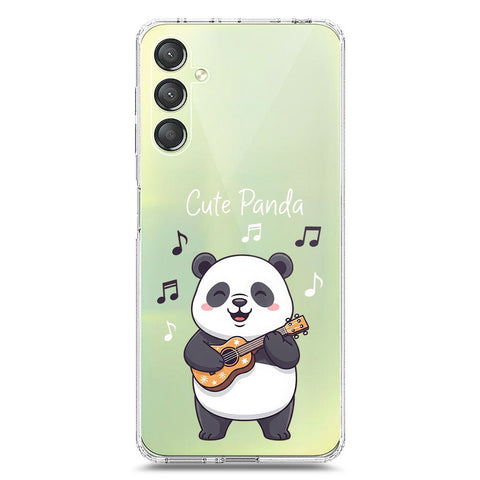 Samsung Galaxy A25 5G Cover -Dreamy Panda Series - Clear Phone Case - Soft Silicon Borders