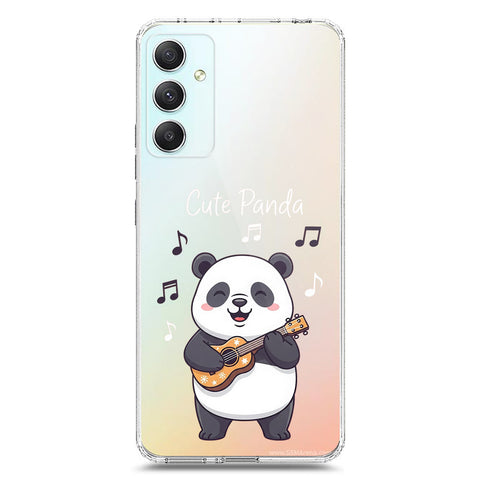 Samsung Galaxy A34 5G Cover -Dreamy Panda Series - Clear Phone Case - Soft Silicon Borders