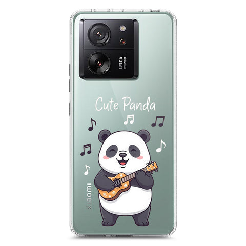 Xiaomi 13T Cover -Dreamy Panda Series - Clear Phone Case - Soft Silicon Borders