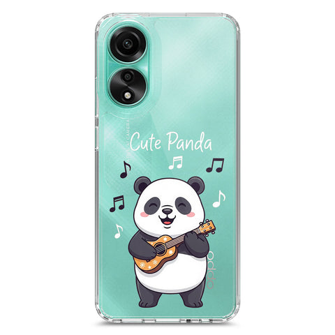Oppo A78 4G Cover -Dreamy Panda Series - Clear Phone Case - Soft Silicon Borders