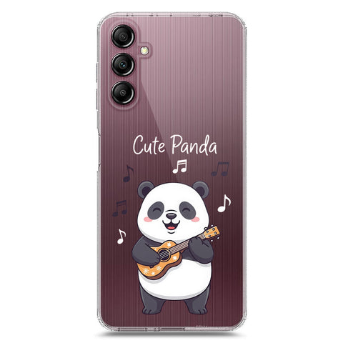 Samsung Galaxy A15 4G Cover -Dreamy Panda Series - Clear Phone Case - Soft Silicon Borders