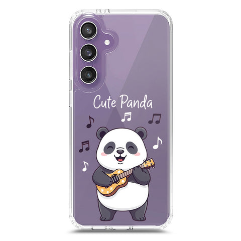 Samsung Galaxy S24 Plus Cover -Dreamy Panda Series - Clear Phone Case - Soft Silicon Borders