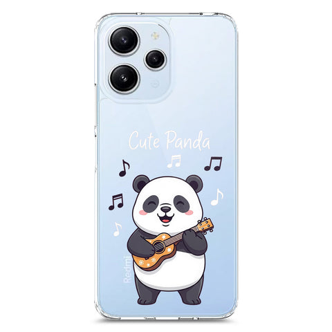 Xiaomi Redmi 12 Cover -Dreamy Panda Series - Clear Phone Case - Soft Silicon Borders