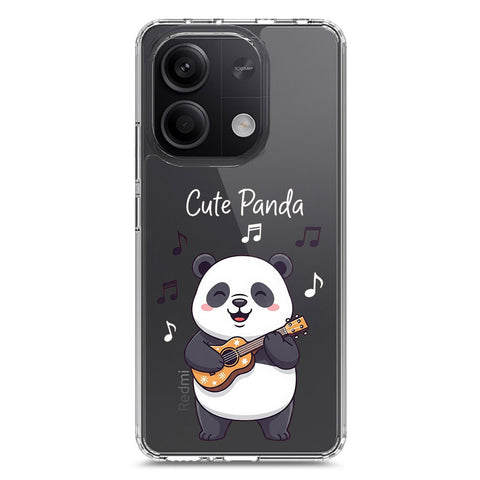 Xiaomi Redmi Note 13 Cover -Dreamy Panda Series - Clear Phone Case - Soft Silicon Borders