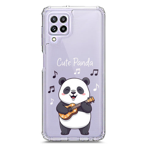 Samsung Galaxy M32 Cover -Dreamy Panda Series - Clear Phone Case - Soft Silicon Borders
