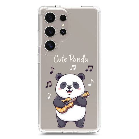Samsung Galaxy S25 Ultra Cover -Dreamy Panda Series - Clear Phone Case - Soft Silicon Borders