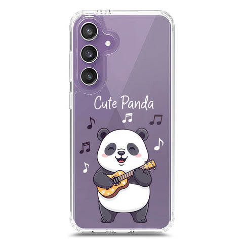 Samsung Galaxy S24 FE Cover -Dreamy Panda Series - Clear Phone Case - Soft Silicon Borders