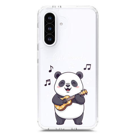 Samsung Galaxy A36 Cover -Dreamy Panda Series - Clear Phone Case - Soft Silicon Borders