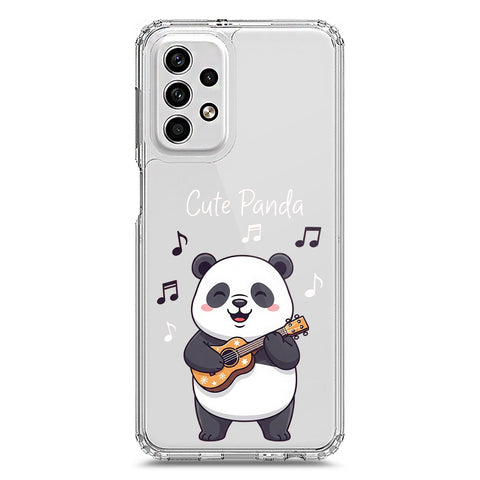 Samsung Galaxy A23 5G Cover -Dreamy Panda Series - Clear Phone Case - Soft Silicon Borders