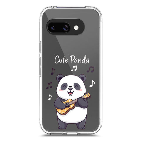 Google Pixel 9a Cover -Dreamy Panda Series - Clear Phone Case - Soft Silicon Borders