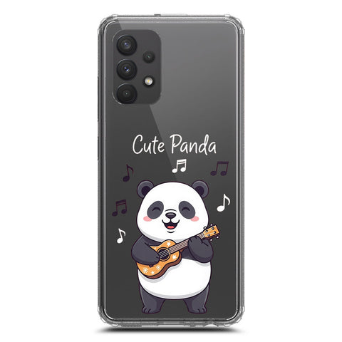 Samsung Galaxy A32 Cover -Dreamy Panda Series - Clear Phone Case - Soft Silicon Borders