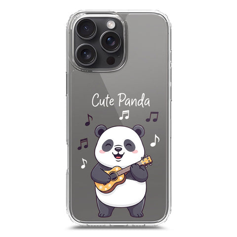 iPhone 16 Pro Max Cover -Dreamy Panda Series - Clear Phone Case - Soft Silicon Borders